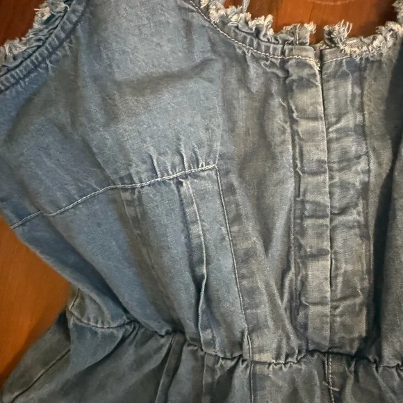 We The Free Light Blue Denium Ladies Romper - Picture 3 of 10
